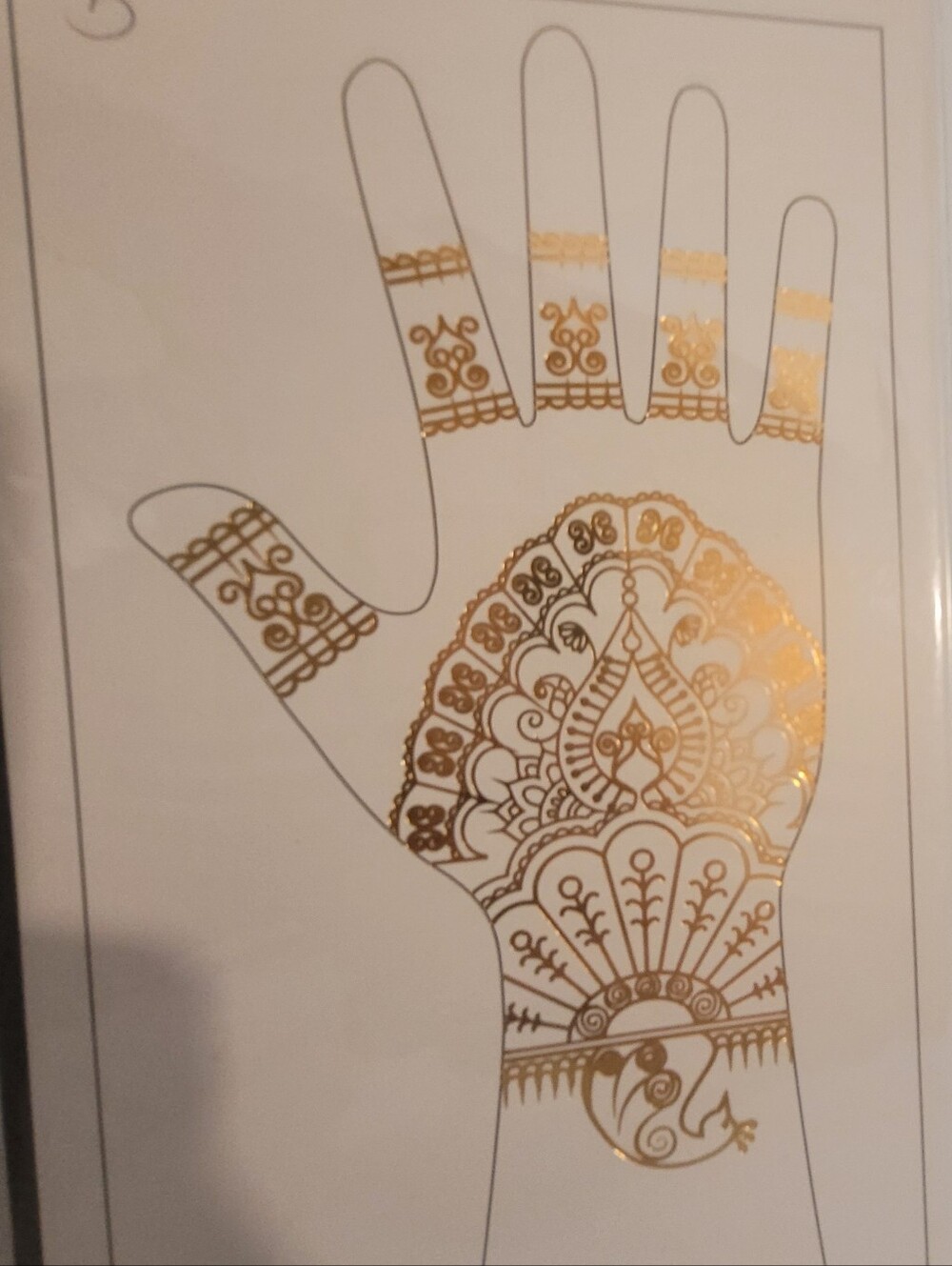 Henna design 2 hands in each package